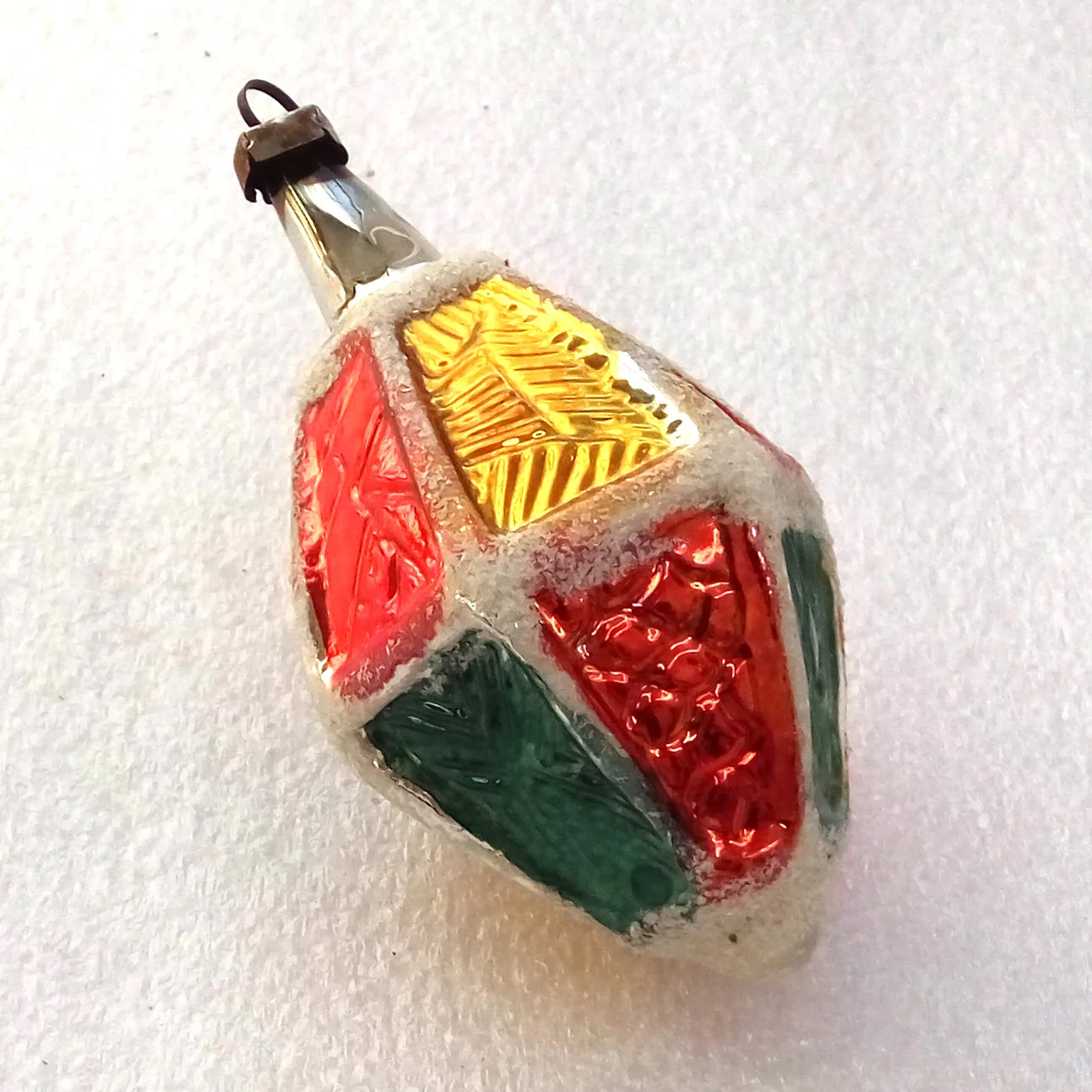 Antique GDR Vintage Glass Christmas Ornament Old