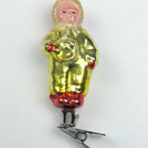 Vintage Glass Christmas Ornaments Baby with Toy