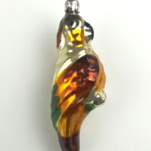Vintage Soviet Mercury Glass Christmas Ornament Figural Retro Decor Parrot Bird