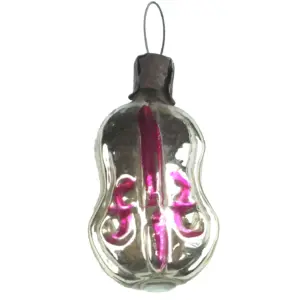 Vintage Glass Christmas Ornament USSR Toy Violin
