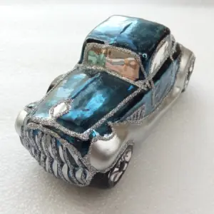 Ukrainian Glass Christmas Ornament Old Auto