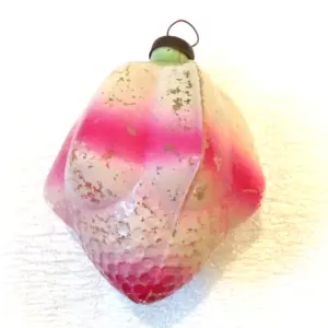 Huge Vintage USSR Glass Christmas Ornament Flower