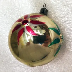 Vintage Glass USSR Christmas Ornament Old Ball