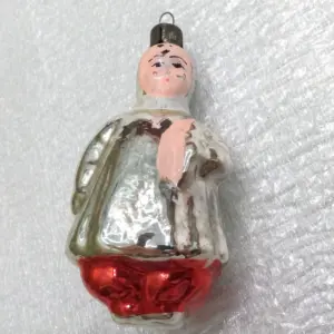 Vintage Glass Christmas Ornament Toy Girl