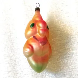 Vintage Glass Christmas USSR Ornament Parrot
