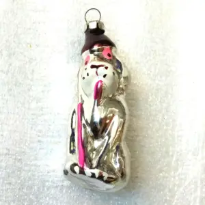 Antique Vintage Glass Christmas USSR Ornament Hunter Dog