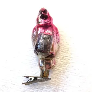 Vintage Glass Christmas Ornament Parrot
