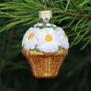 Ukrainian Glass Christmas Ornament Basket