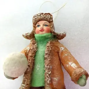 New Ukrainian Cotton Christmas Ornament Autors Work - Boy