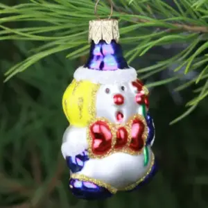 Ukrainian Glass Christmas Ornament Clown