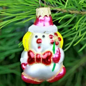 Ukrainian Glass Christmas Ornament Clown