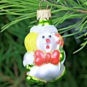 Ukrainian Glass Christmas Ornament Clown