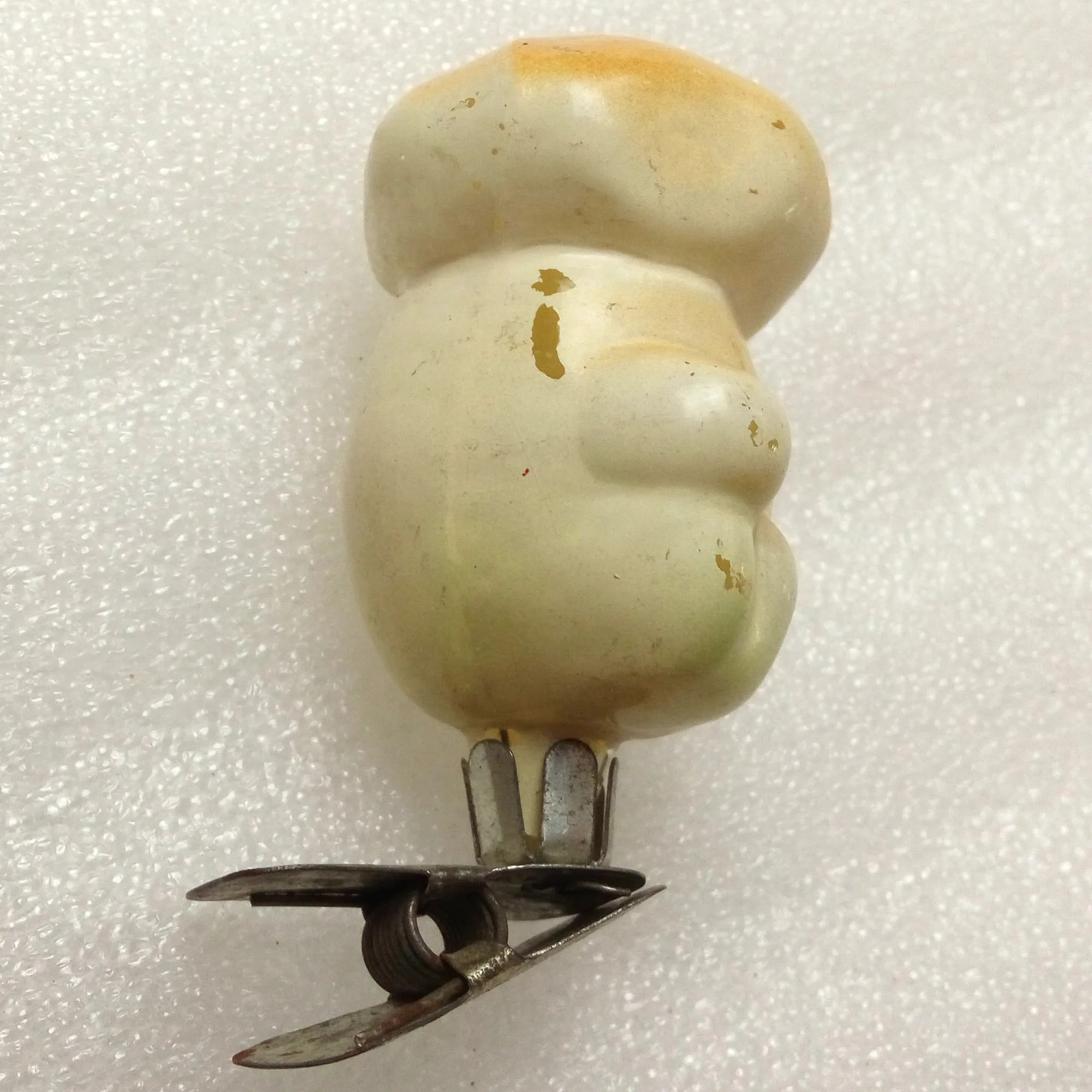 Vintage USSR Glass Christmas Ornament Old Mushroom
