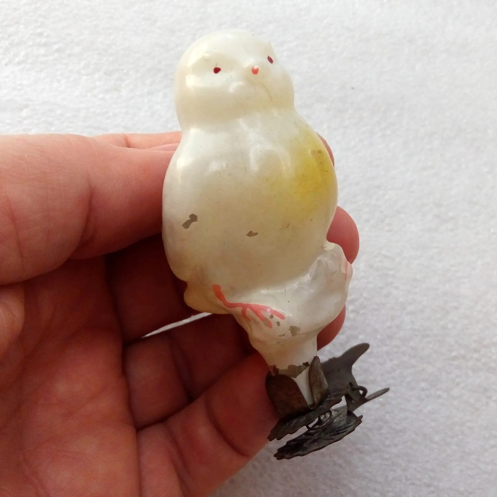 Antique Vintage Glass Christmas Ornament Toy Bird