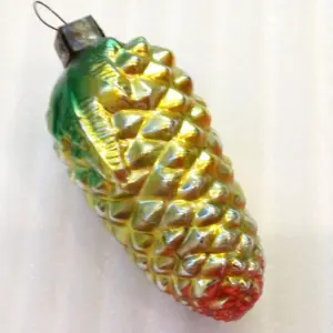 Huge Vintage Glass Christmas Ornament Old Pinecone