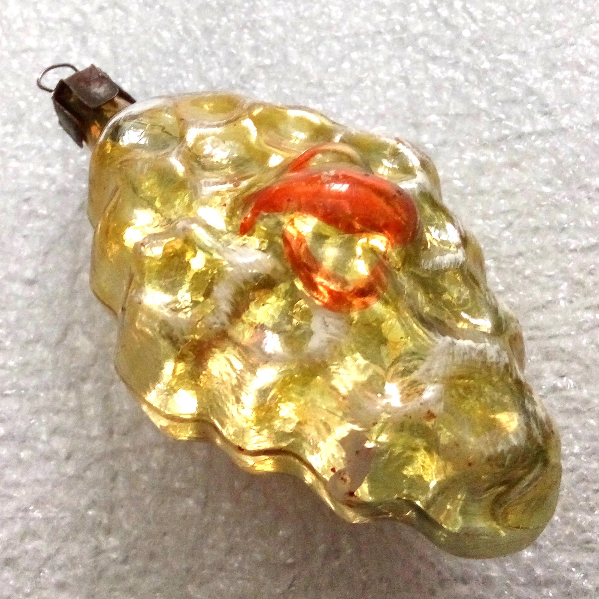 Vintage Glass Christmas Tree Ornament Toy Bee on Honey