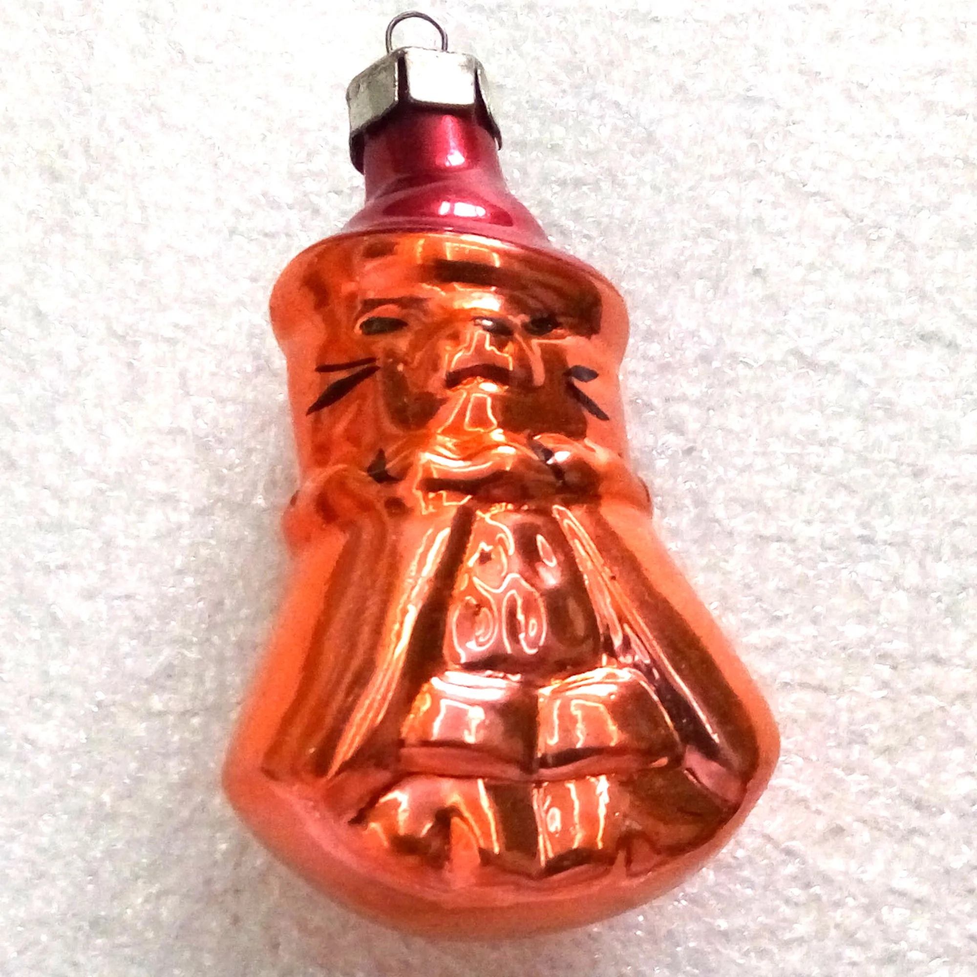 Vintage Glass Christmas Ornament Cat in Boots