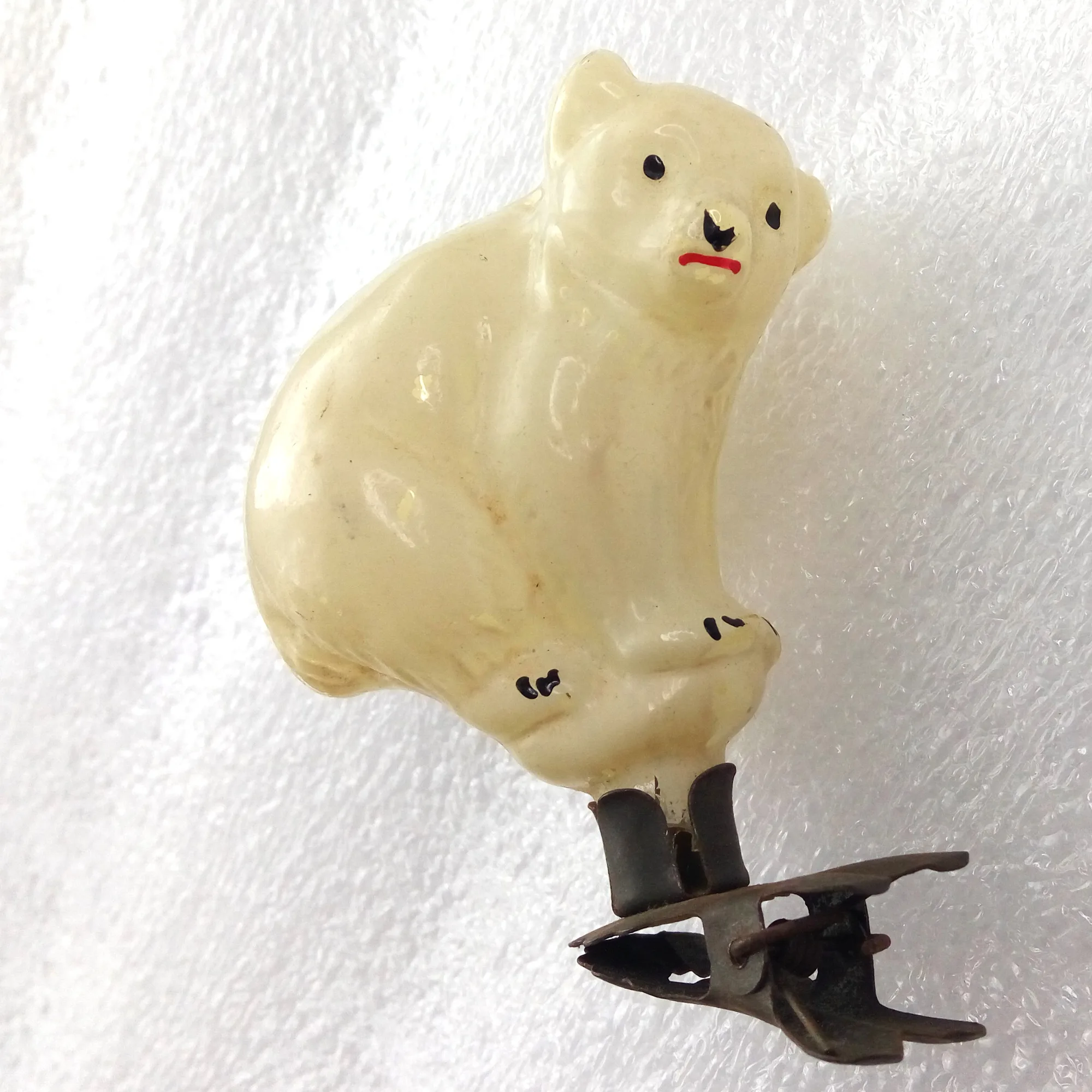 Antique Vintage Glass Christmas Ornament Polar Bear