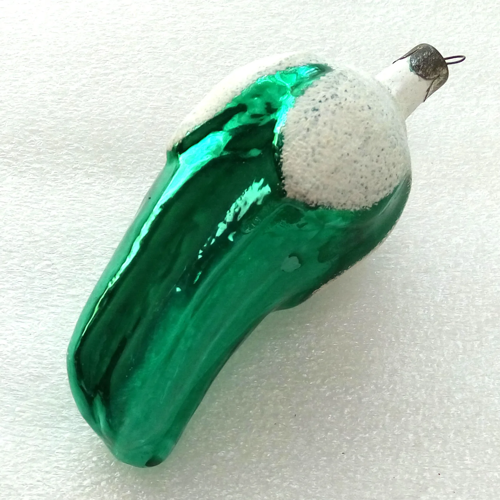 Vintage Glass Christmas Ornament Eggplant