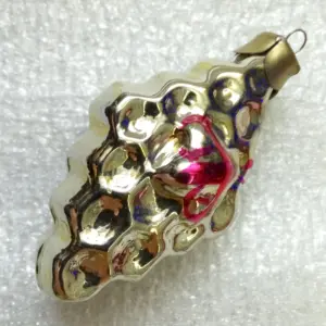 Vintage USSR Glass Christmas Ornament Bee on Honey