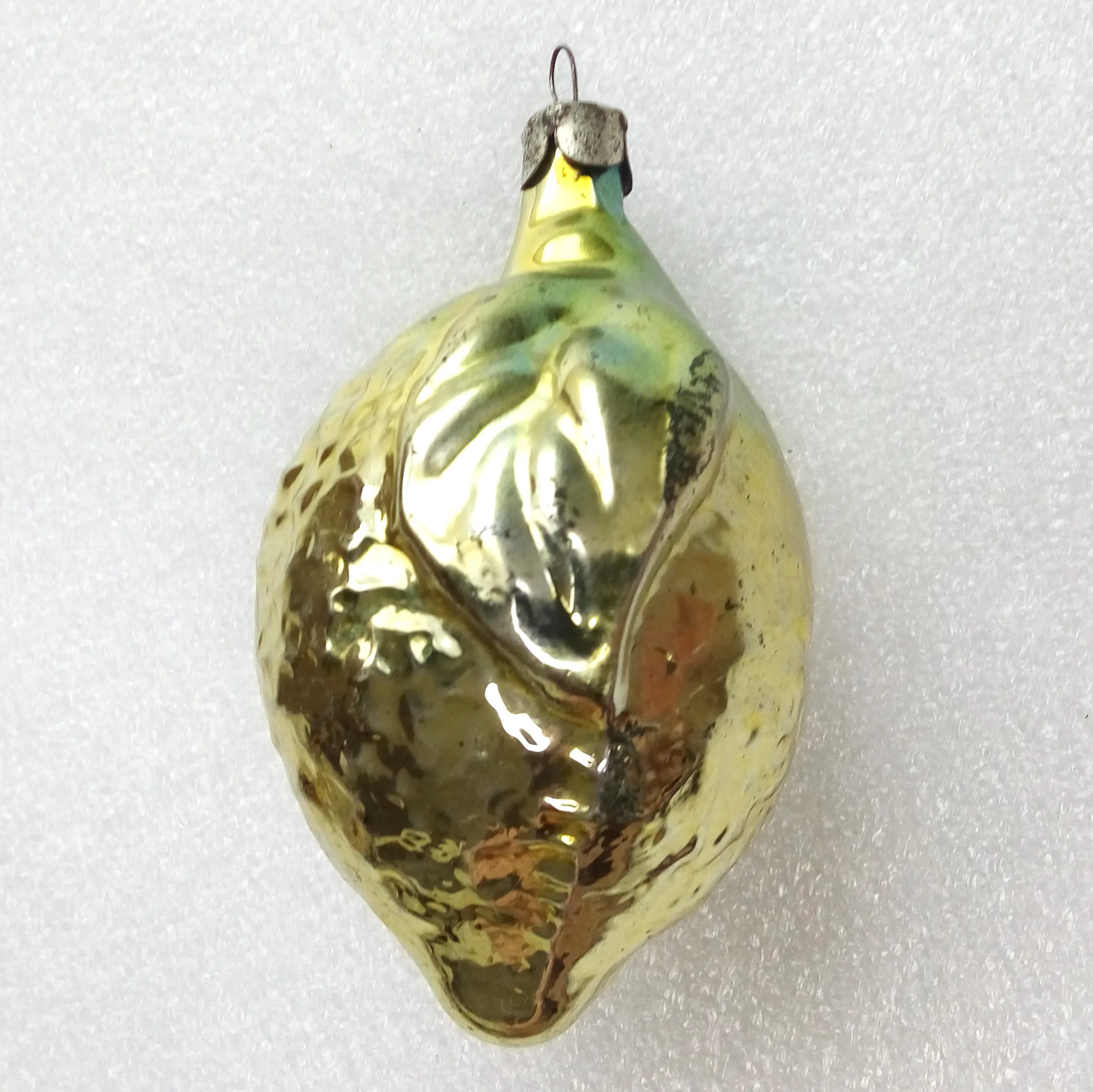 Vintage Glass Christmas Ornament Lemon