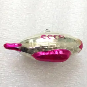 Vintage USSR Glass Christmas Ornament Old Dirigible