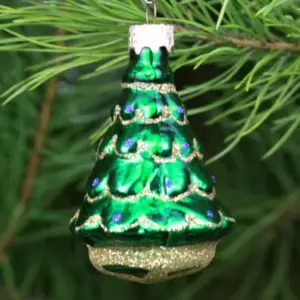 Ukrainian Glass Christmas Ornament Fir