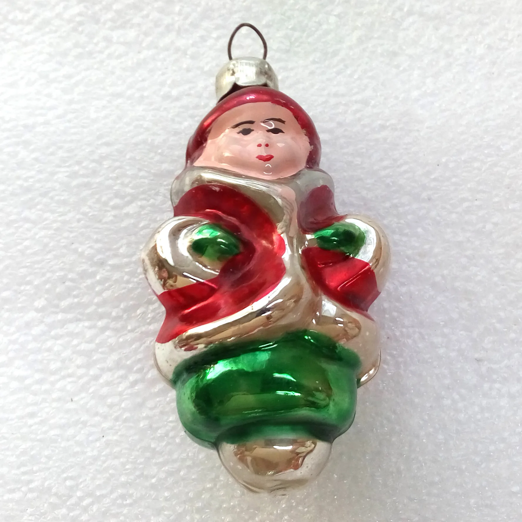 Unique Antique Vintage Glass Christmas Ornament Woman