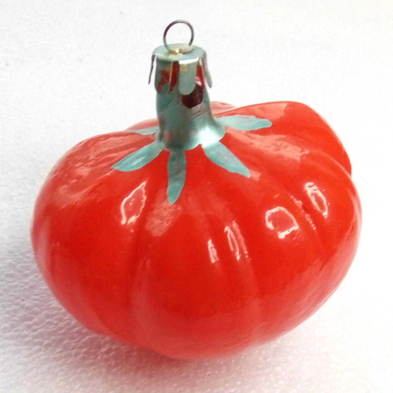 Antique Vintage Glass Christmas Ornament Tomato