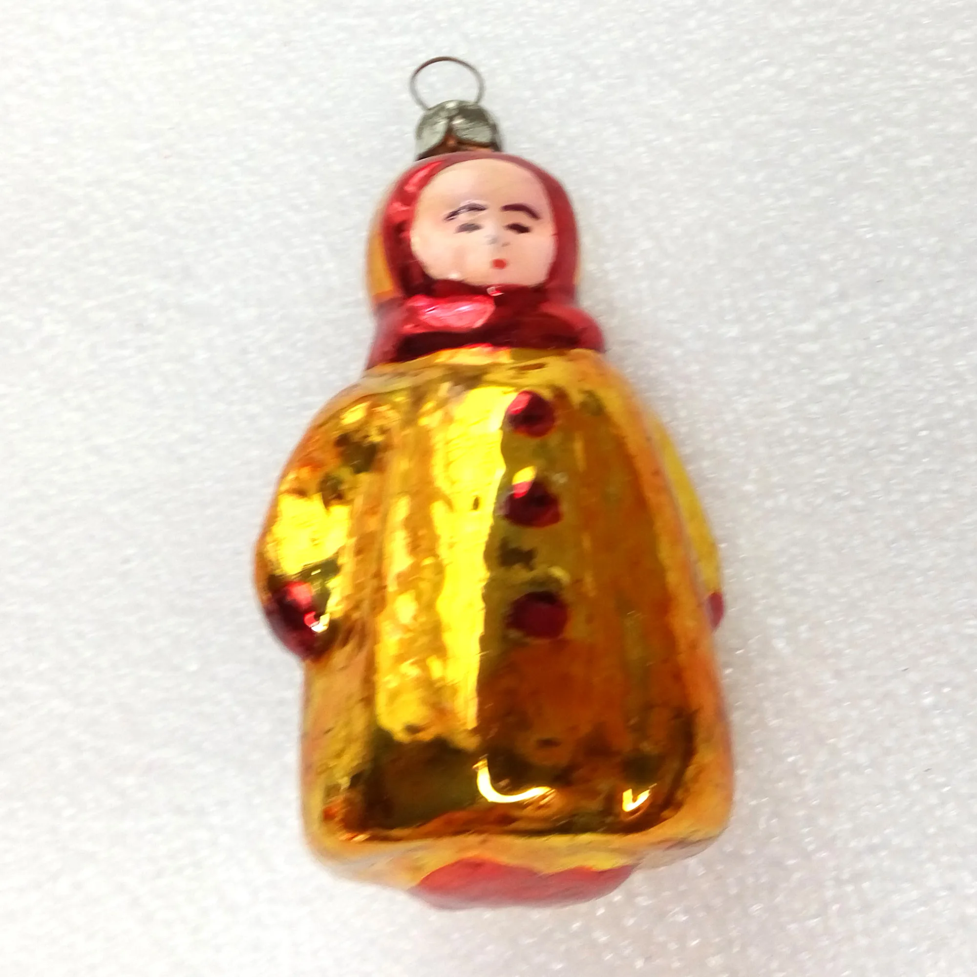 Vintage Glass Christmas Ornament Russian Toy Baby