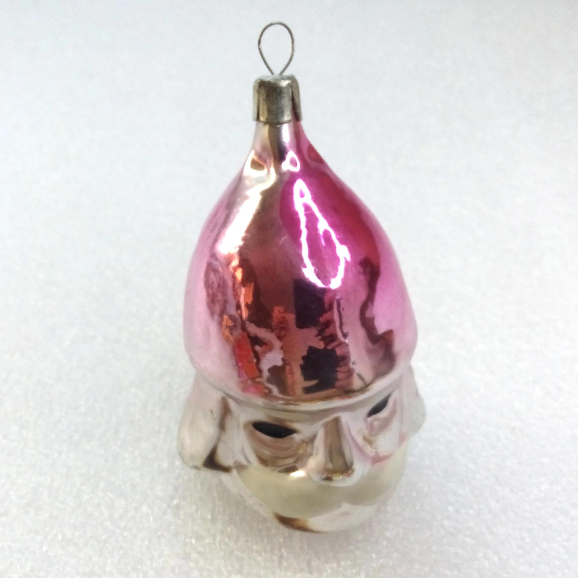 Old Antique Vintage Glass Christmas Ornament Bogatyr