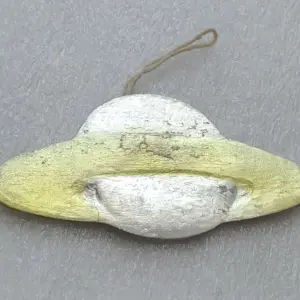 Vintage Cardboard Dresden Christmas Ornament Saturn