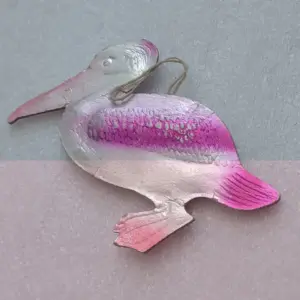Vintage Cardboard Dresden Christmas Ornament Pelican
