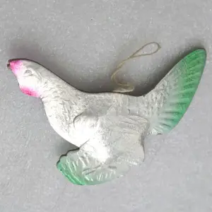 Vintage Cardboard Dresden Christmas Ornament Black Grouse