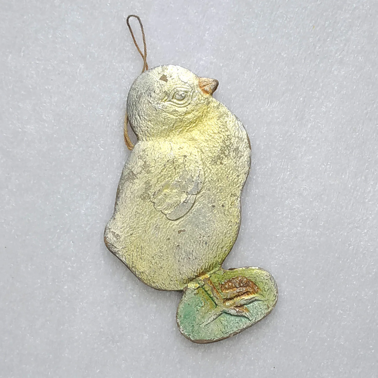 Vintage Cardboard Dresden Christmas Ornament Chicken