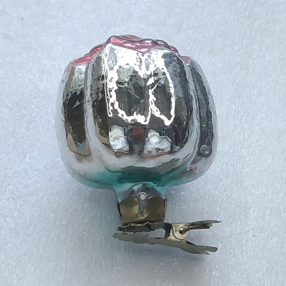 Antique Vintage Glass USSR Christmas Ornament Flower