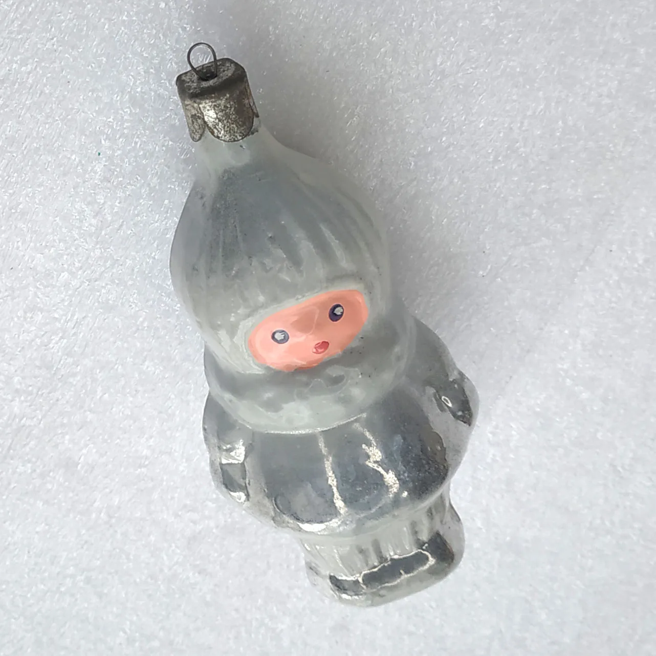 Antique Vintage Glass USSR Christmas Ornament Tree Toy Girl