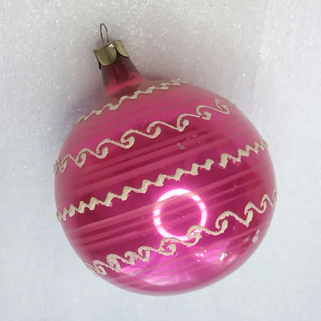 Antique Vintage USSR Glass Christmas Ornament Ball