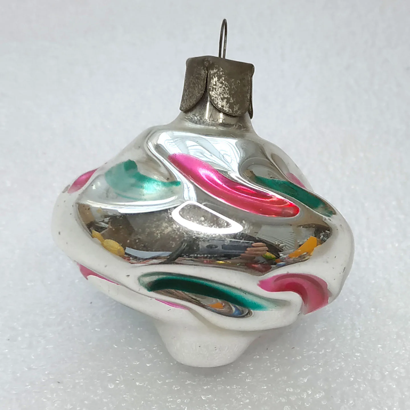 Vintage Mercury Glass Christmas Ornament Antique USSR Whirligig