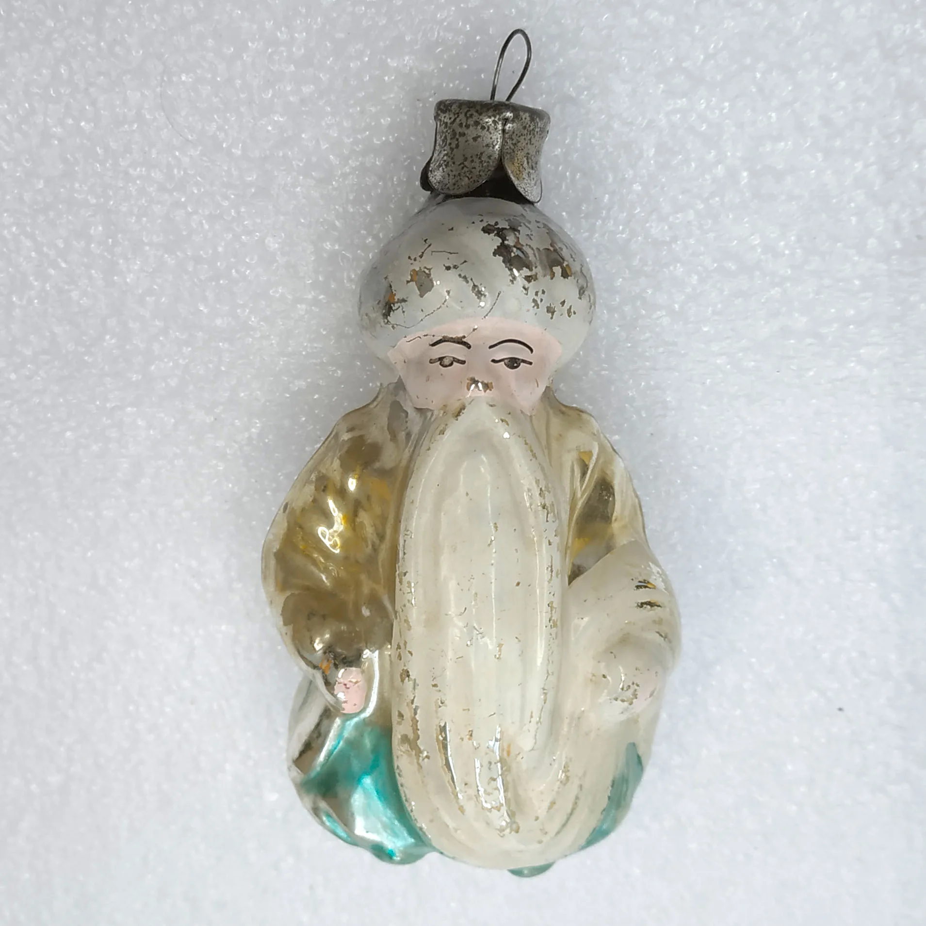Vintage Mercury Glass Christmas Ornament Antique USSR Old Sultan