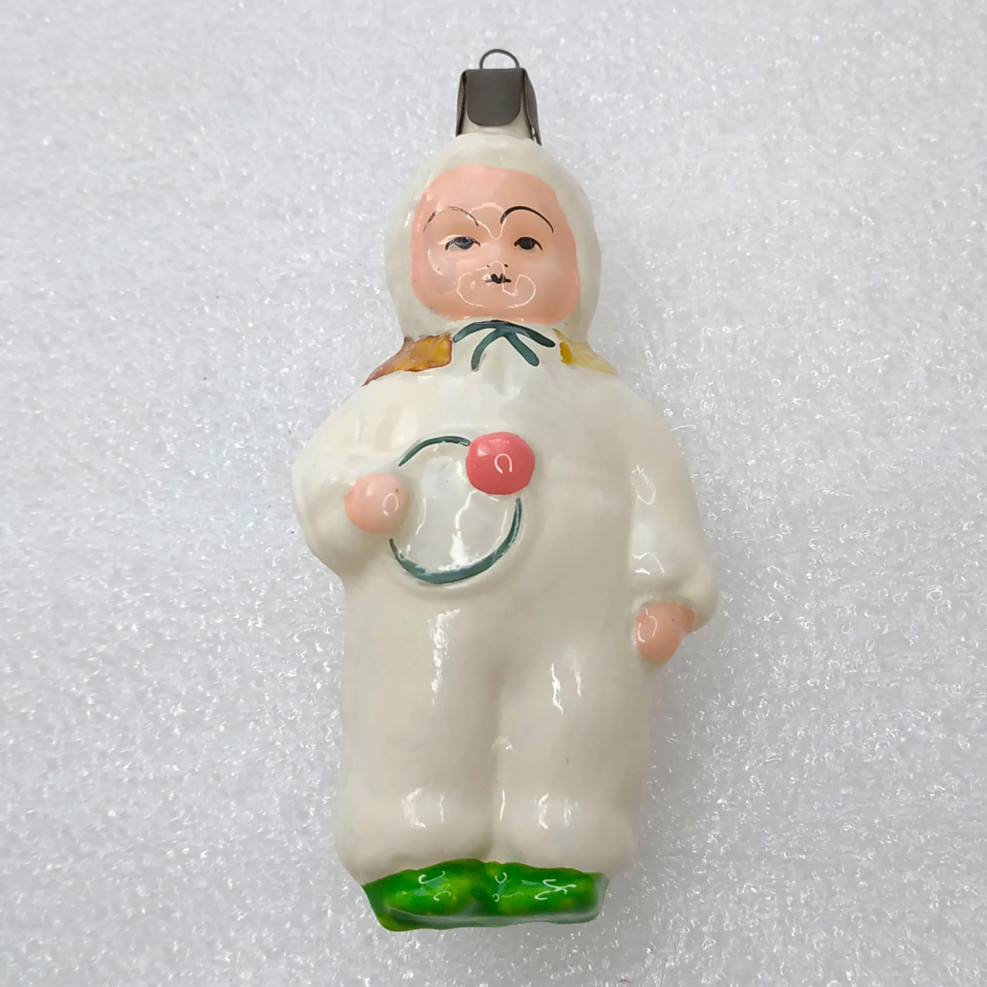 Vintage Glass Christmas Ornament Antique USSR Baby