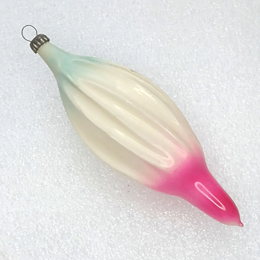 Vintage Glass Christmas Ornament Antique USSR Icicle
