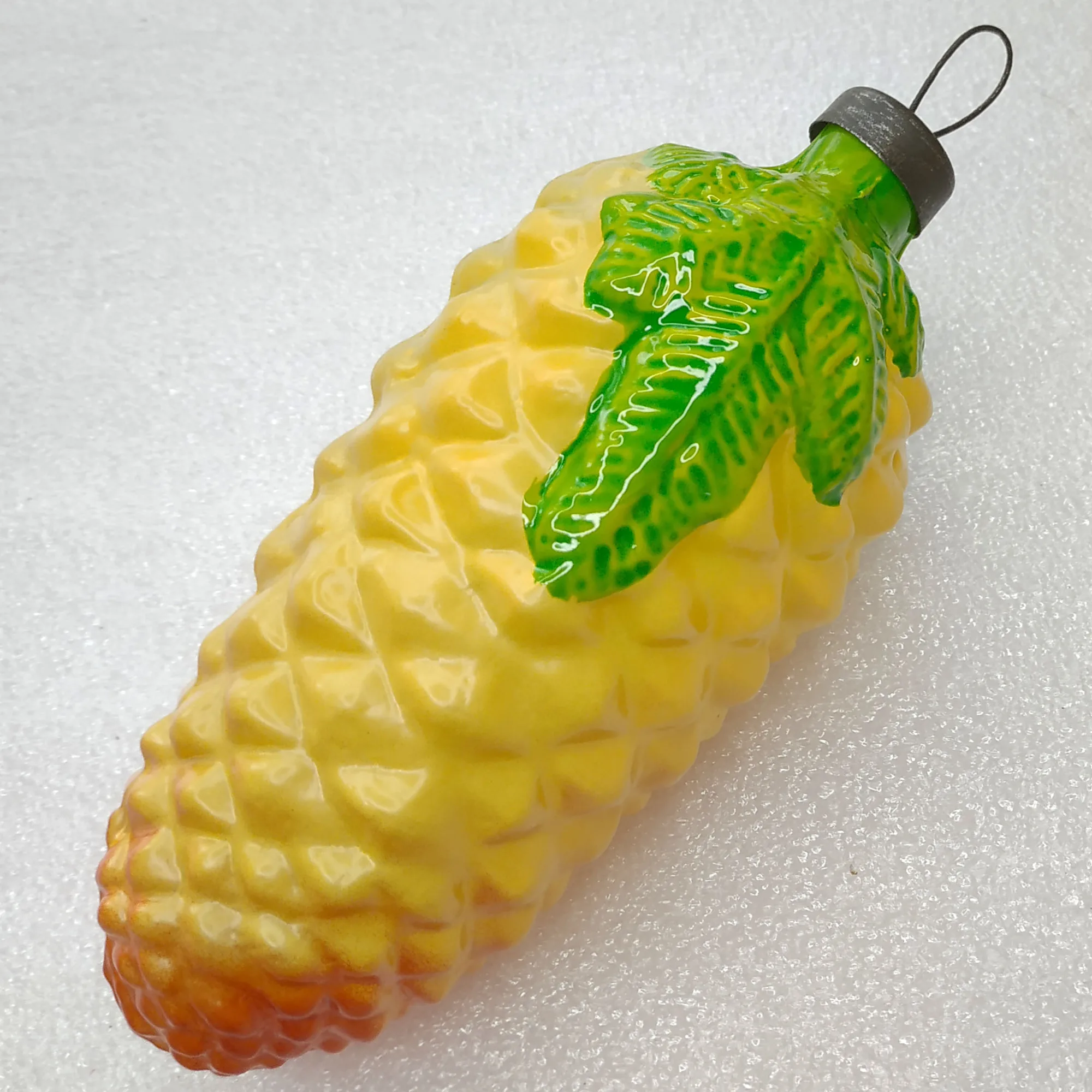 Huge Vintage Glass Christmas Ornament Antique Russian Pinecone