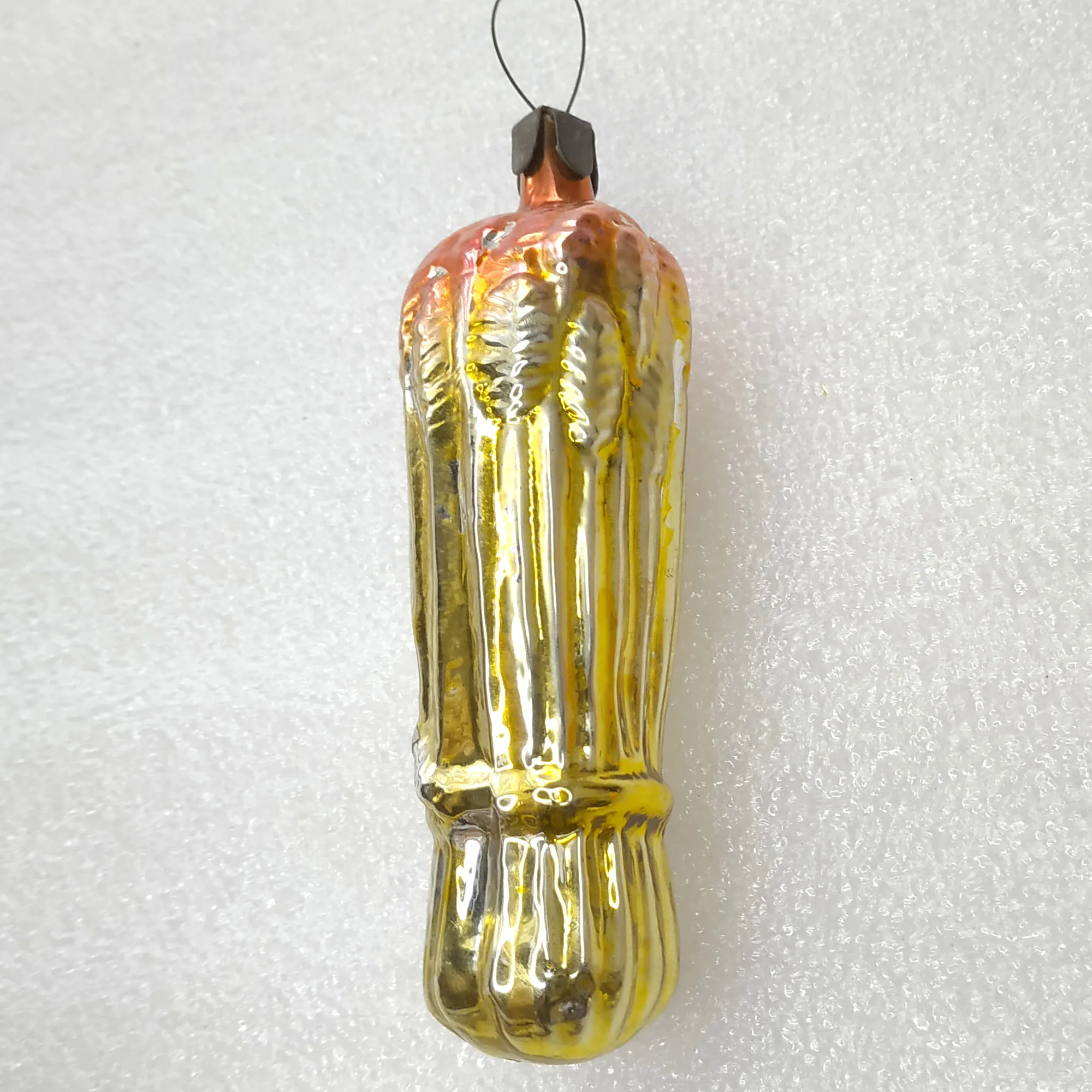 Vintage Mercury Glass Christmas Ornament Antique USSR Decor Sheaf of Wheat