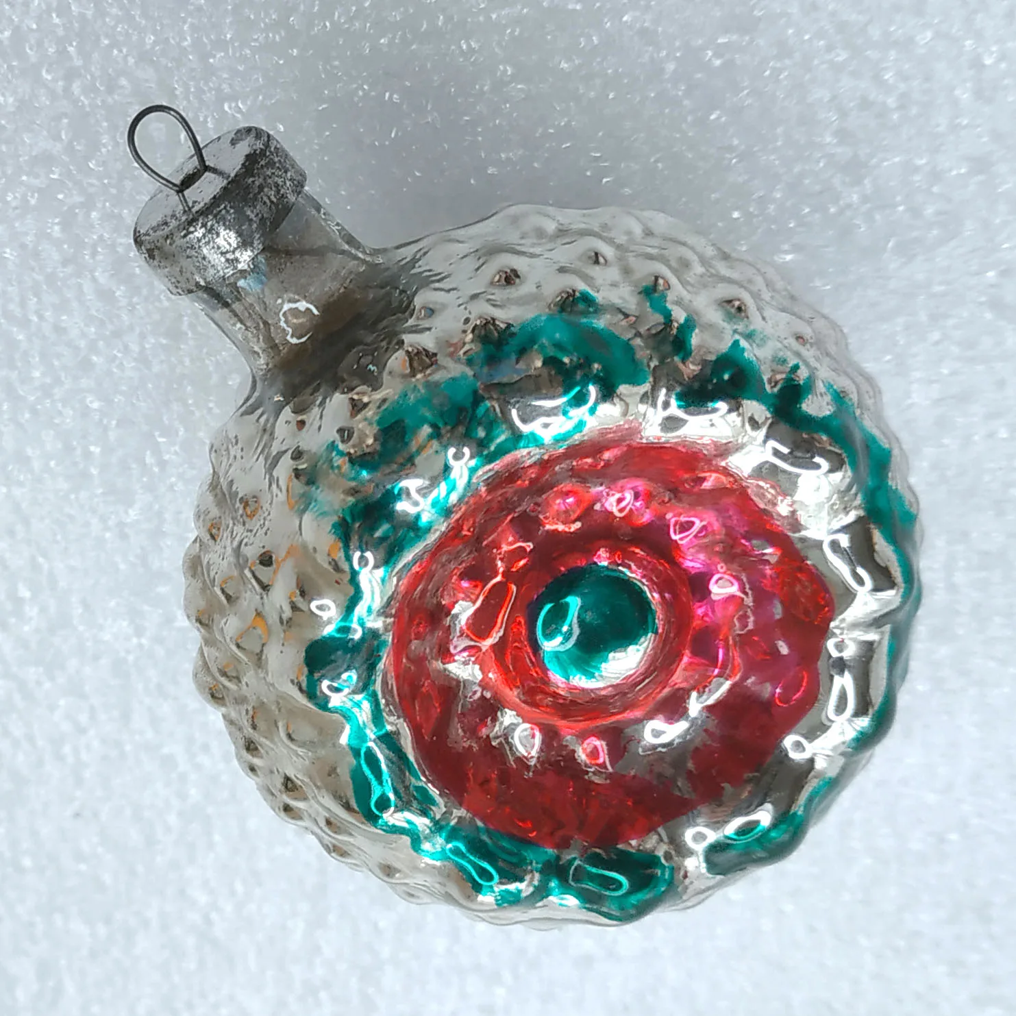 Vintage Mercury Glass Christmas Ornament Antique USSR Lantern