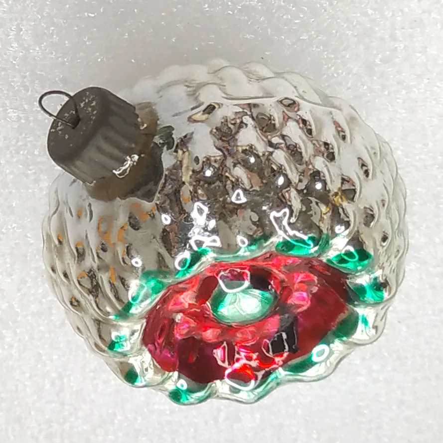 Vintage Mercury Glass Christmas Ornament Antique USSR Lantern