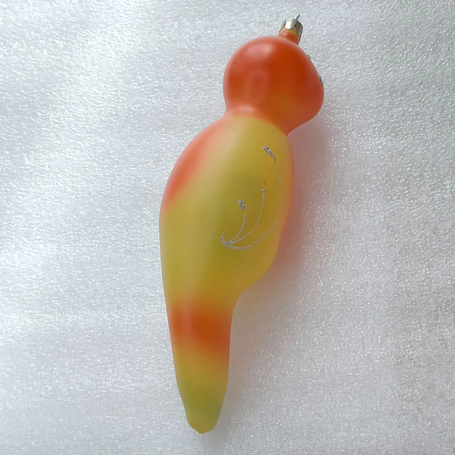 Vintage Glass Christmas Ornament Antique USSR Big Parrot