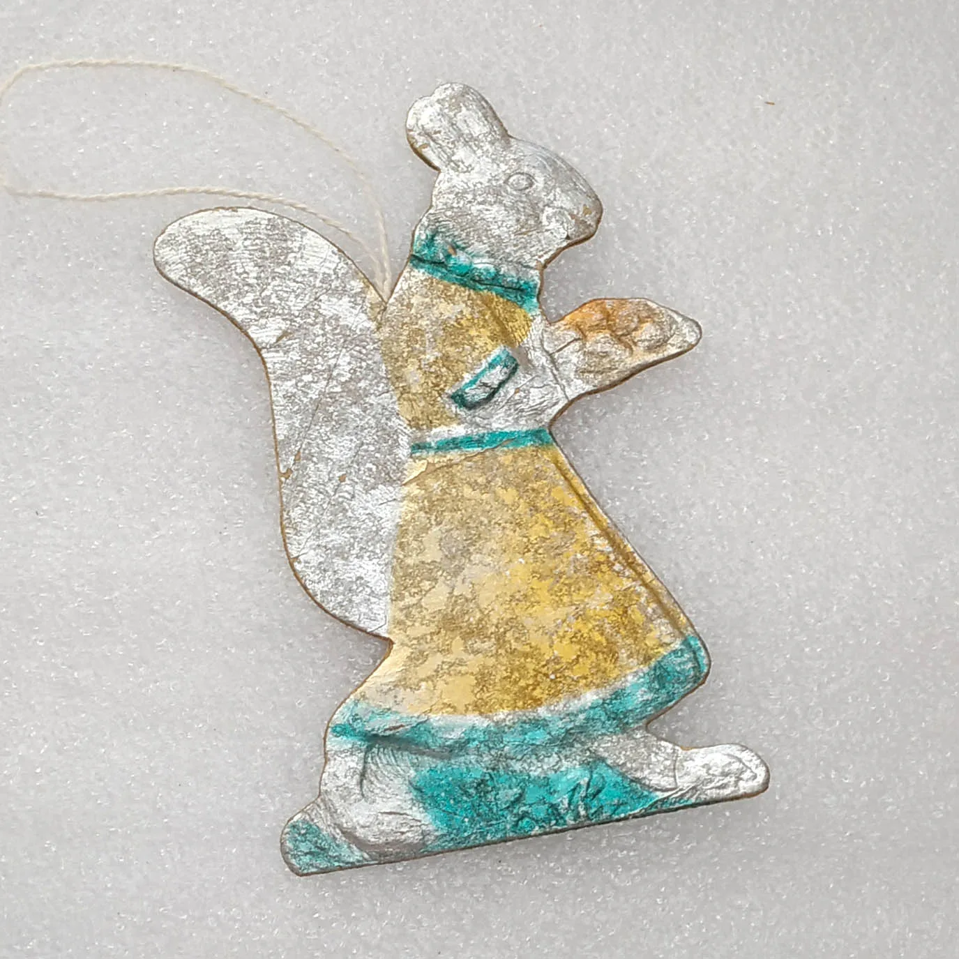 Antique Vintage Cardboard Dresden Christmas Ornament Squirrel