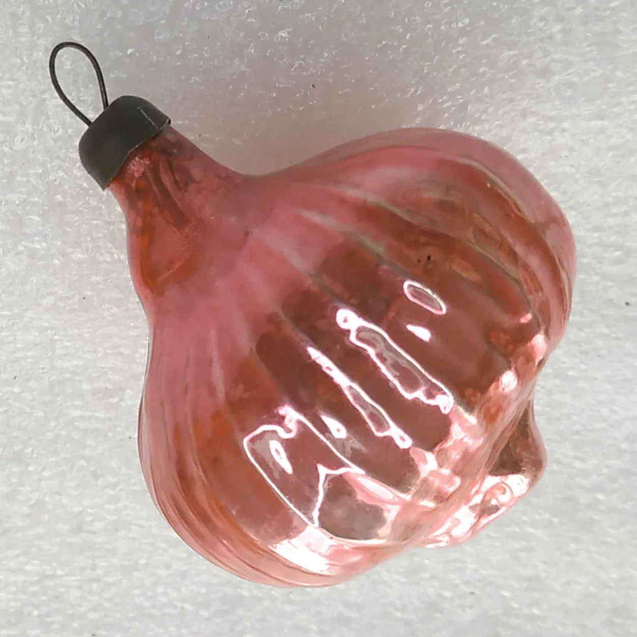 Antique Vintage Russian Glass Christmas Tree Ornament Old Onion