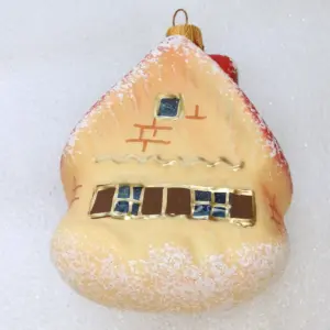 Ukrainian Glass Christmas Ornament Big House